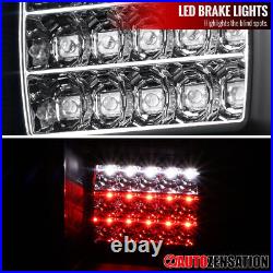 Fit 2018 2019 2020 Ford F150 Pickup LED Bar Tail Lights Rear Brake Lamps Black