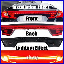 Fit 2018-2021 20 Honda Accord LED Tail Lights Brake Lights Dynamic Spoiler Light