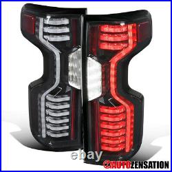 Fit 2019-2022 Chevy Silverado 1500 2500HD Black Full LED Brake Tail Lights