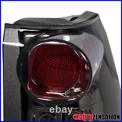 Fit 94-98 GMC Sierra Smoke Lens Headlights+Bumper Corner Lamps+LED Tail Lights
