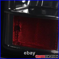 Fit 99-02 Silverado Sierra Smoke LED Tail Lights+3RD Brake+60 Tailgate Bar