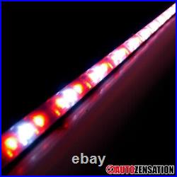 Fit 99-02 Silverado Sierra Smoke LED Tail Lights+3RD Brake+60 Tailgate Bar