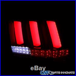 Fit 99-04 Ford Mustang Black LED Sequential Turn Signal Tail Lights Brake Lamps