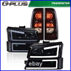 Fit For 03-06 Chevy Silverado 1500 2500 Smoke LED Headlights + Tail Lights