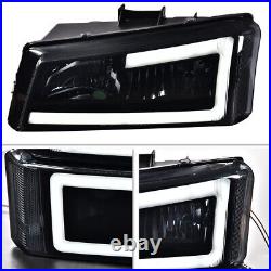 Fit For 03-06 Chevy Silverado 1500 2500 Smoke LED Headlights + Tail Lights