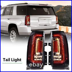Fit For 15-20 GMC Yukon/Yukon XL Left & Right Side LED Tail Lights Brake Lamps