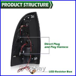 Fit For 2005-2015 Toyota Tacoma LED Tube Tail Lights Brake Lamps Assembly Black