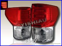 Fit For 2007-2012 TOYOTA TUNDRA LED TAIL LIGHTS RED / CLEAR G2 VERSION
