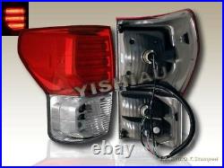 Fit For 2007-2012 TOYOTA TUNDRA LED TAIL LIGHTS RED / CLEAR G2 VERSION