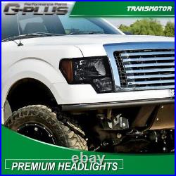Fit For 2009-2014 Ford F150 Smoke Lens Headlights+LED Tail Brake Lamps Pair