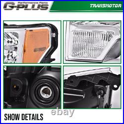 Fit For 2009-2014 Ford F150 Smoke Lens Headlights+LED Tail Brake Lamps Pair