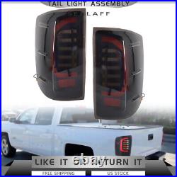 Fit For 2014-2018 Chevy Silverado LED Tail Lights Assembly Black Lamp Left+Right