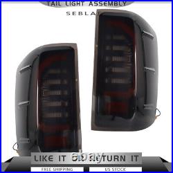 Fit For 2014-2018 Chevy Silverado LED Tail Lights Assembly Black Lamp Left+Right