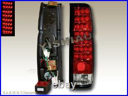 Fit For 86-97 Nissan Hardbody Pickup Red Clear Led Tail Lights
