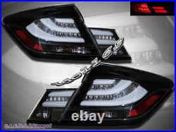 Fit For Black LED Tail Lights for 2013-2015 Honda Civic 4Door Sedan