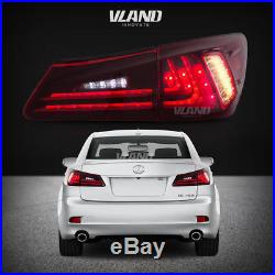 Fit For Lexus IS250/IS350 2006-2012 Tail lights LED Red Lens Rear Lamp Assembly