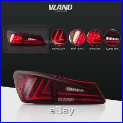 Fit For Lexus IS250/IS350 2006-2012 Tail lights LED Red Lens Rear Lamp Assembly