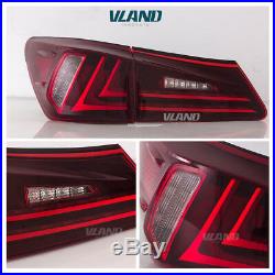 Fit For Lexus IS250/IS350 2006-2012 Tail lights LED Red Lens Rear Lamp Assembly