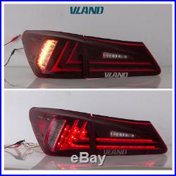 Fit For Lexus IS250/IS350 2006-2012 Tail lights LED Red Lens Rear Lamp Assembly
