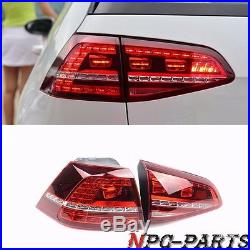 Fit For VW Golf GTI R GTD MK7 VII Dark Red Taillights Rear Lamp Tail Lights LED