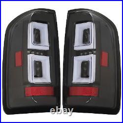 Fit GMC Canyon 2015-2019 Black Housing Clear Lens Full LED Tail Lights