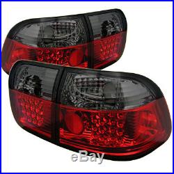 Fit Honda 96-98 Civic 4dr Red Smoke LED Tail Lights Brake Lamp DX GX EX LX Sedan