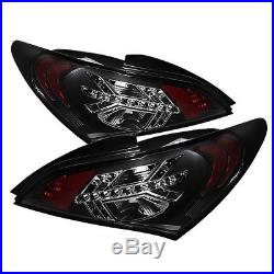 Fit Hyundai 10-12 Genesis Coupe 2Dr Black LED Rear Tail Lights Brake Lamp Set