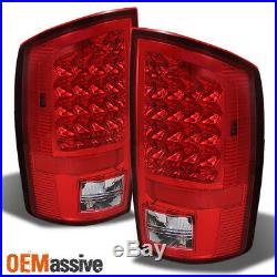 Fit Red Clear 2002-2006 Dodge Ram LED Tail Lights 2003 2004 2005 Replacement