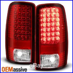 Fits 00-06 Chevy Suburban 1500 2500 Tahoe GMC Yukon LED Red Clear Tail Lights