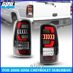 Fits 00-06 Chevy Suburban Tahoe GMC Yukon LED Tail Lights Rear Lamps Clear Lens