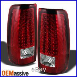 Fits 03-06 Silverado 04-06 GMC Sierra Truck Red Clear LED Tail Lights Left+Right