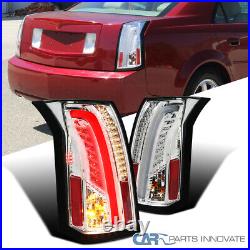 Fits 03-07 Cadillac CTS Clear LED Tube Tail Lights Rear Brake Lamps Left+Right