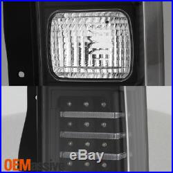 Fits 06-10 Hummer H3 Black Full LED Tail Lights +LED Light Tube Lamps Left+Right