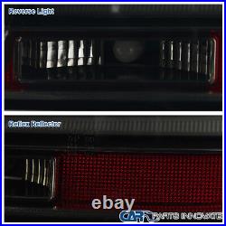 Fits 08-10 BMW E60 5-Series Sedan Glossy Black Neon LED Bar Smoke Tail Lights