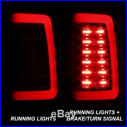 Fits 09-18 Dodge Ram 1500 2500 3500 Black Smoked LED Tube Tail Lights Brake Lamp