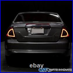 Fits 10-12 Ford Fusion SE Black LED Tube Tail Lights Rear Brake Lamps Left+Right