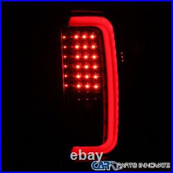 Fits 14-18 GMC Sierra 1500 2500HD 3500HD Pearl Black LED Tail Lights Brake Lamps