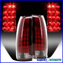 Fits 1988-1998 Chevy 88-98 C10 C/K 1500 2500 3500 LED Tail Lights Red Pair