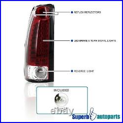 Fits 1994-1998 Chevy Tahoe C10 Suburban LED Tail Lights Red 94-98 Replacement