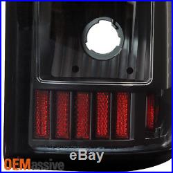 Fits 1999-2002 Chevy Silverado 1999-2003 GMC Sierra Black LED Tail Lights Lamps