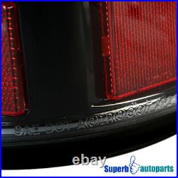 Fits 1999-2002 Chevy Silverado GMC Sierra LED Tube Brake Tail Lights PEARL BLACK
