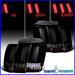 Fits 1999-2004 Ford Mustang Sequential LED Tail Lights Lamps Glossy Black Smoke
