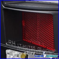 Fits 2002-2006 Dodge Ram 1500 03-06 2500 3500 Black Tail Lamps LED Strip Lights