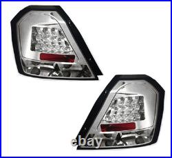 Fits 2004-2008 Chevy Aveo 5 Hatchback Chrome Led Tail Brake Lights