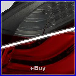 Fits 2006-2008 BMW E90/E91 3-Series 4Dr NEON TUBE LED BAR Red/Smoke Tail Light