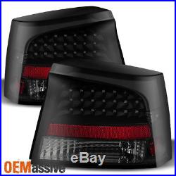 Fits 2006-2008 Dodge Charger Black Smoked Led Tail Lights Rear Brake Signal Lamp