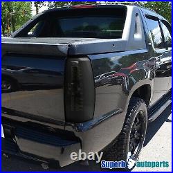 Fits 2007-2012 Chevy Avalanche Glossy Black Dark Smoke LED Lamps Tail Lights