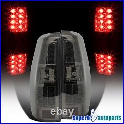 Fits 2007-2012 Chevy Avalanche Smoke LED Brake Tail Lights Replacement