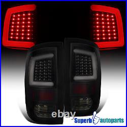 Fits 2009-2018 Ram 1500 2010-2018 2500 3500 LED DRL Tail Lights Glossy Black