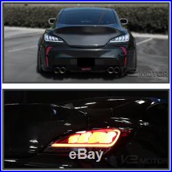 Fits 2010-2015 Hyundai Genesis Coupe 2Dr Black Full LED Sequential Tail lights
